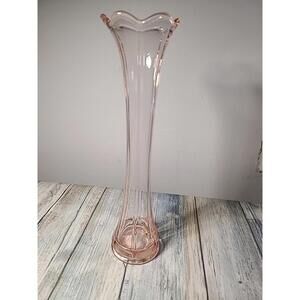 Vintage Pink Depression Glass Vase Stretched
